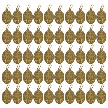Confezione da 50 medaglie miracolose d'oro