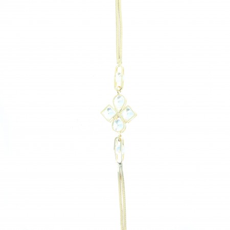 Gold-plated bracelet with a zircon cross