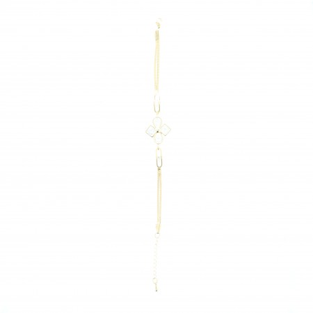 Bracciale placcato oro con croce di zirconi