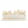 White resin Last Supper without base 25x10cm