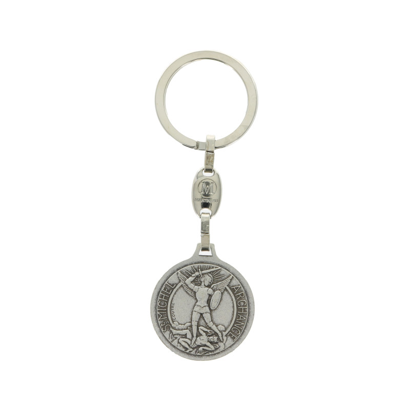 50.101.31 GA Porte-clés Saint Benoît Émaillé Main 3,2cm - Médaille Religieuse