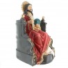 Statue de Jésus sur le trône céleste avec la Terre entre ses mains en résine de 30 cm