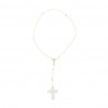 White communion rosary center piece Chalice in rope
