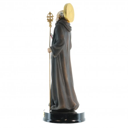Statue St Benoît résine 22cm