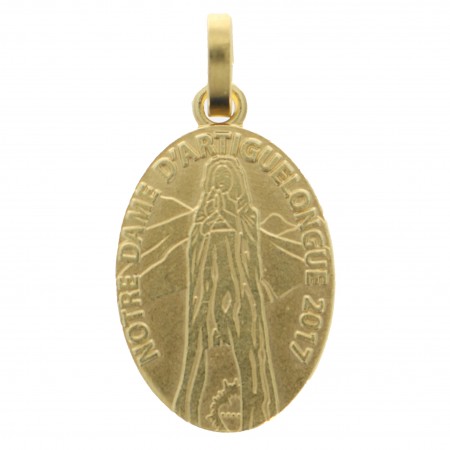 Medal of Our Lady of Artiguelongue in gilt metal