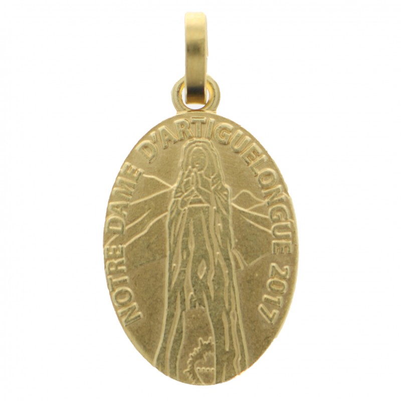 Medal of Our Lady of Artiguelongue in gilt metal
