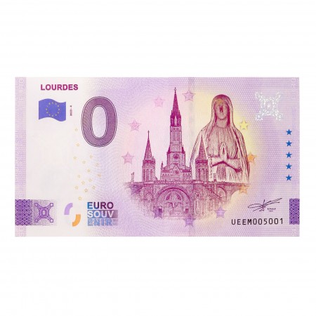 0€ souvenir bill Lourdes 2023 - Limited numbered edition