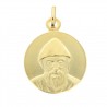 Saint Charbel medal 16mm gold plated