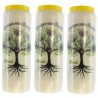Set of 3 Novena candles Tree of Life protector 17,5cm