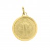 Médaille plaqué or 18 carats de Saint Benoît 16mm