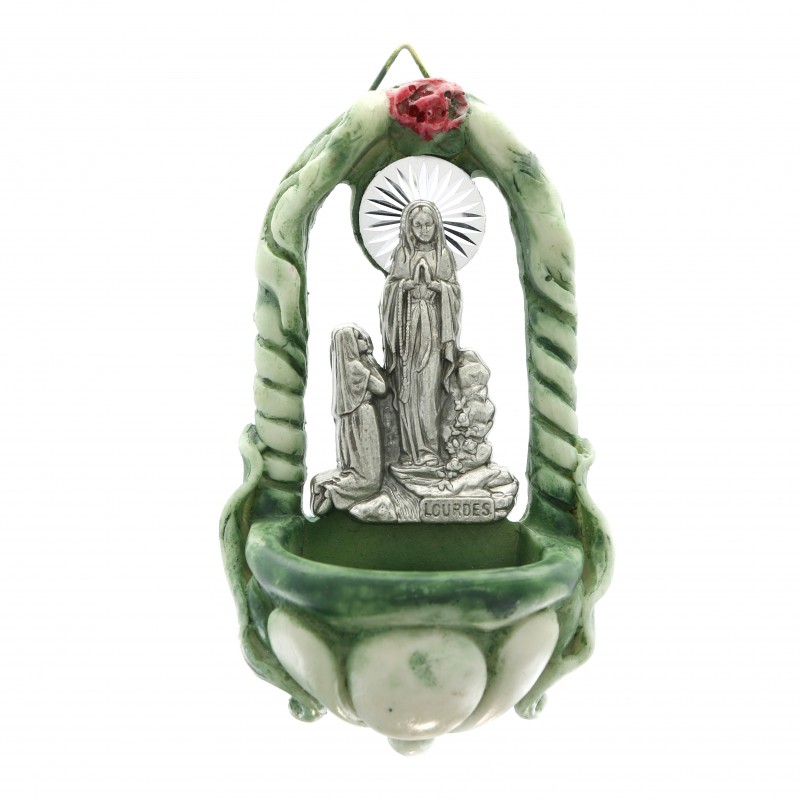 Apparition stoup in green resin