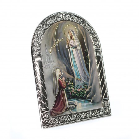 Apparition frame in silver metal with gold finish