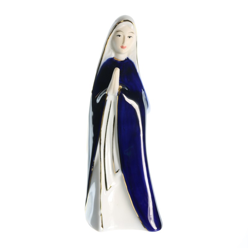 Statua della Madonna di 14 cm in porcellana