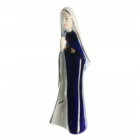 Statue de la vierge Orante de 14cm en porcelaine