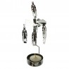 Candle holder carousel in metal