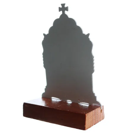 Cadre de l'Apparition de Lourdes sur socle bois