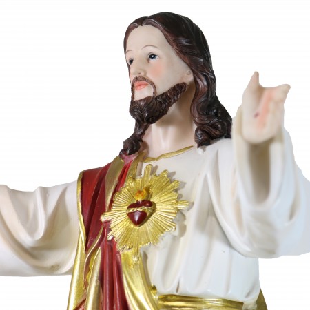 Statua in resina di 60 cm del Sacro Cuore di Gesù