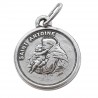 Médaille de Saint Antoine et au revers Saint François en métal argenté