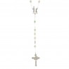 Bohemian crystal rosary with center piece of the Lourdes apparition