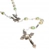 Bohemian crystal rosary with center piece of the Lourdes apparition