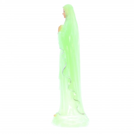 Statue Notre Dame de Lourdes lumineuse 15cm en résine