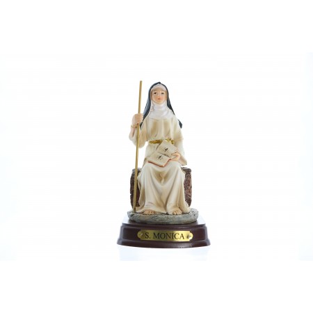 Statue of Saint Monica 13cm in resin