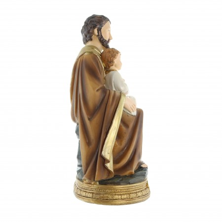 Statua di San Giuseppe seduto di 30 cm in resina