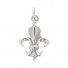 Silver lily flower pendant