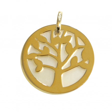 Médaille un arbre de vie en Or et nacre