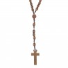Chapelet sur corde avec paters en forme de colombe et croix en bois