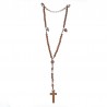 Rosary on rope with dove paters and wooden cross