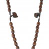 Chapelet sur corde avec paters en forme de colombe et croix en bois