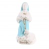 Statua in resina di Santa Bernadette, bianca e blu, 6 cm