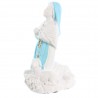 Statue résine de Sainte Bernadette blanche et bleue de 6cm