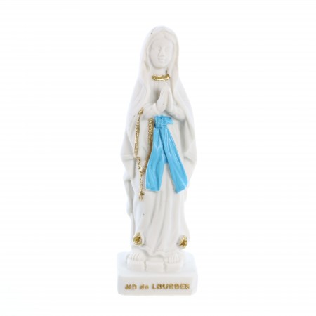 Statue Notre Dame de Lourde en Résine blanche de 8cm