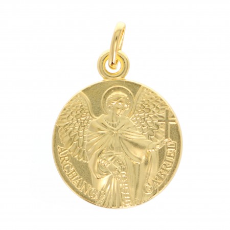 Medaglia di San Gabriele placcata oro da 16 mm