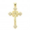 Croce dorata con Cristo e strass 3,3 cm