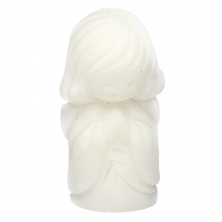Guardian Angel statue in alabaster with small bag 4,5cm