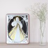 Divine Mercy silver dipped religious picture frame 5 x 6.5 cm
