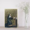 Religious frame of Saint Rita in wood with mosaic effect 10x15cm