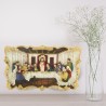 Frame of the Last Supper in coloured resin 22x13cm