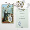 Image religieuse de Sainte Rita avec une médaille