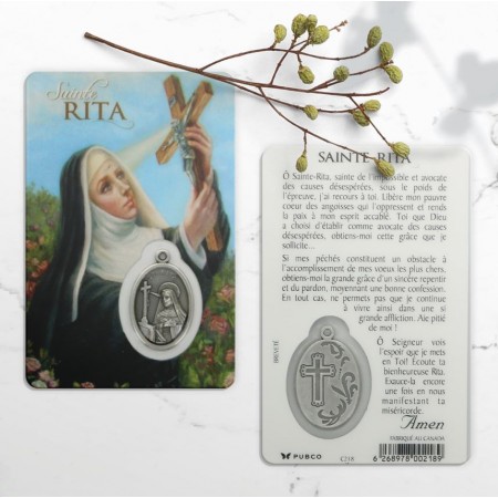 Carte de prière Sainte Rita...
