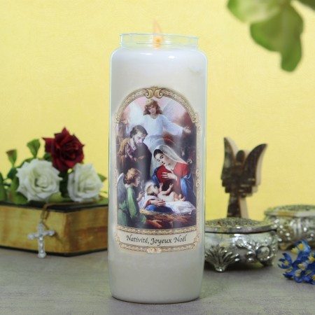 Novena candle Nativity, Merry Christmas