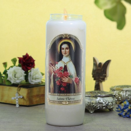 Novena candela Santa Teresa 17,5 cm