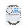 Hematite and Tiger Eye Natural Stone Bracelet with Cross