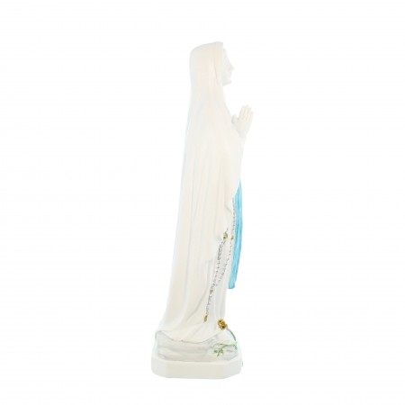 Statua di Nostra Signora di Lourdes bianca e blu 20 cm