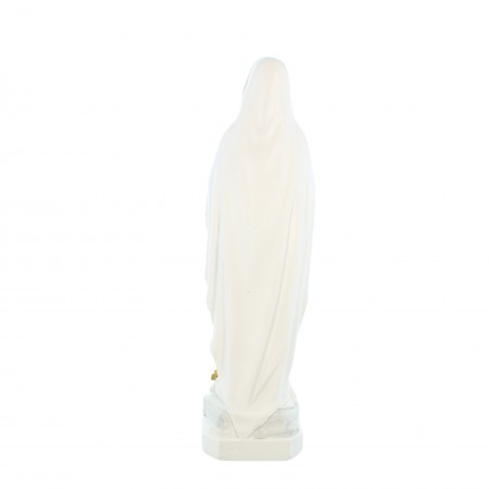 Statue Notre Dame de Lourdes blanche et bleue de 20cm