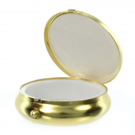 Golden communion wafer holder