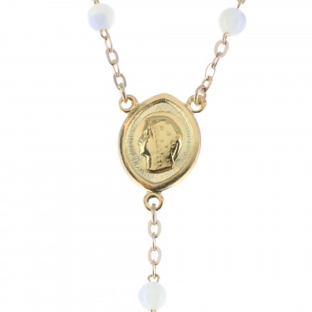 Stellor rosary, mother-of-pearl and 4mm beads